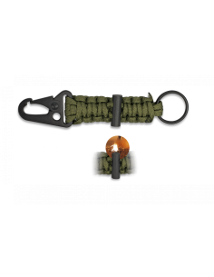 Mosquetón con Paracord y Pedernal 2