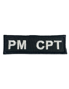 Parche Bordado PM - CPT Negro