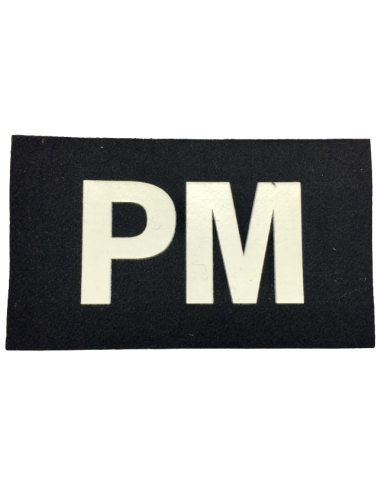 Parche de Brazo Policía Militar PVC (PM) 12cmx7cm