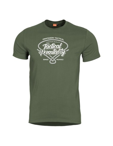 Camiseta Pentagon Mentalidad Táctica Verde