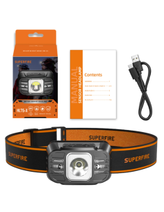 Linterna frontal con sensor serie SUPERFIRE HL75 2