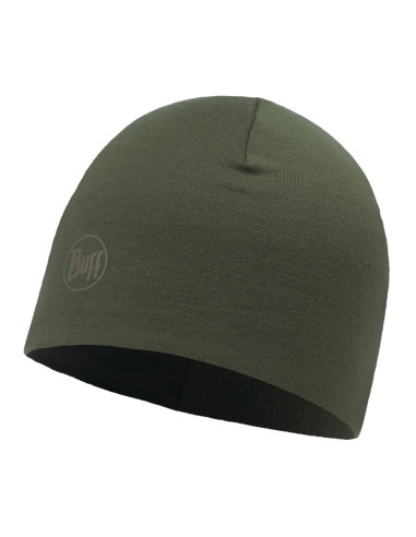 GORRO TÉRMICO DE LANA MERINA BUFF VERDE