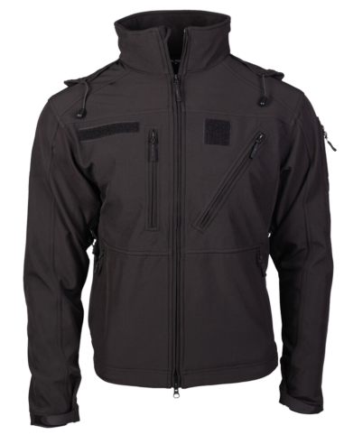 Chaqueta de Softshell Miltec Negra