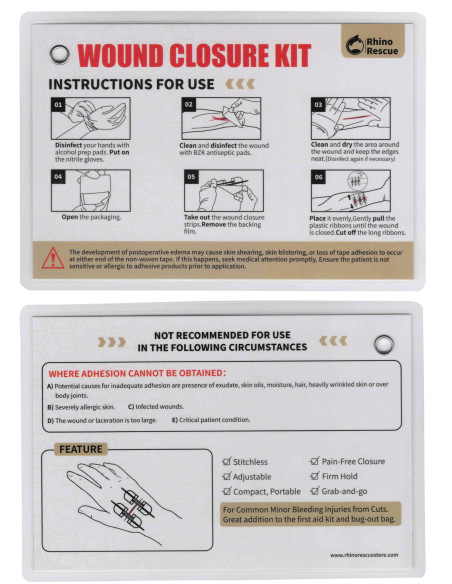 Kit Rhino Rescue cierre de heridas