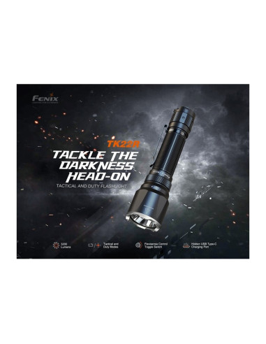 Linterna táctica Fénix TK22R 3200 lúmenes