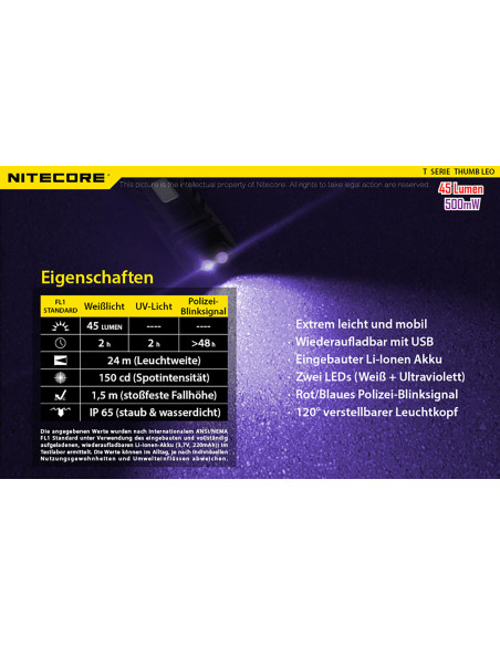 Linterna THUMB Nitecore