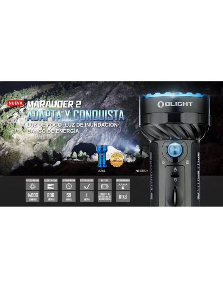 Linterna Marauder 2 14000 lum dual. Olight