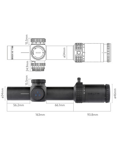 Visor Delta Stryker HD 1-10×28 con retícula SDOG-1
