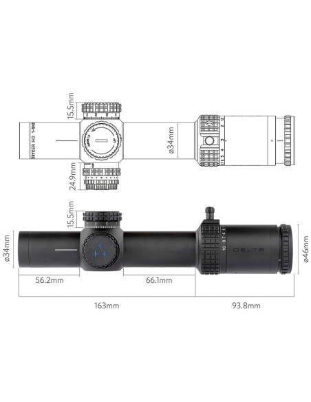Visor Delta Stryker HD 1-10×28 con retícula SDOG-1