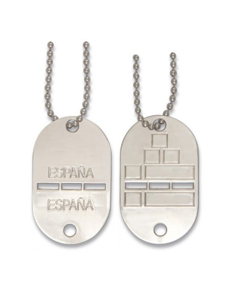 Chapa identificación Militar (Grabación a Laser)