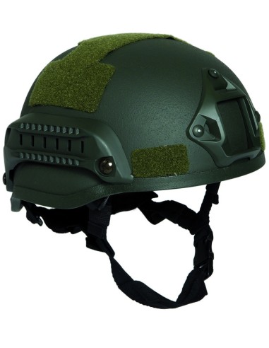 Casco Táctico con Carril Verde Miltec