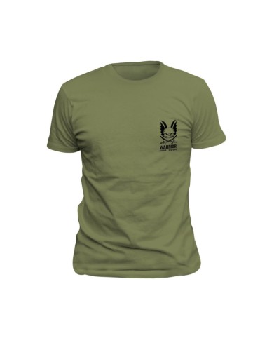 Camiseta Simple Negra Warrior Assault Verde