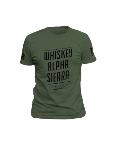Camiseta Whiskey Alpha Sierra Warrior Assault Verde